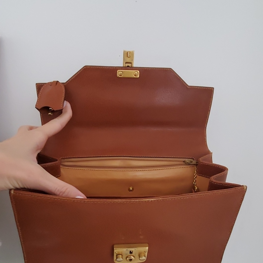 Vintage Gucci Kelly bag brown gold hardware purse - Picture 7 of 8